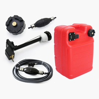 Réservoir de carburant marin portable pour hors-bord |   Réservoir d'essence externe en plastique HDPE de 12L/24L avec pompe manuelle pour moteur de bateau