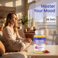 Gummies Pureon OEM/ODM au Safran et L-Théanine pour le Soulagement du Stress, l'Équilibre de l'Humeur, la Relaxation et le Soutien du Cortisol