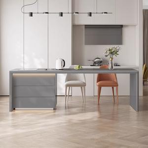 Muebles de cocina modulares hechos en China de diseño libre gabinetes de cocina negros modernos de madera con 18 años de fábrica - Product Image 3