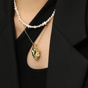 Wuqie S925 <span class=keywords><strong>collana</strong></span> in argento Sterling con pendente a forma di foglia irregolare europea a forma di <span class=keywords><strong>serpente</strong></span> - Product Image 5