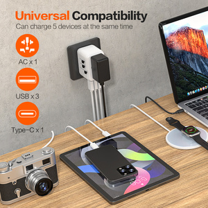 Worldplug phổ du lịch cắm ổ cắm <span class=keywords><strong>Adapter</strong></span> Loại C <span class=keywords><strong>USB</strong></span> sạc <span class=keywords><strong>Power</strong></span> <span class=keywords><strong>Adapter</strong></span> 3 <span class=keywords><strong>USB</strong></span> 1 C PD cho máy ảnh máy tính xách tay <span class=keywords><strong>AC</strong></span> cho du lịch - Product Image 3