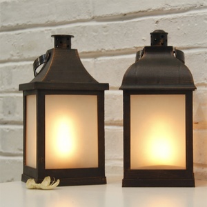 <strong>SMALL</strong> PLASTIC FIRE FLAME <strong>LANTERN</strong>, SMD LIGHTS, BATTERY OPERATED - Product Image 3