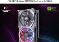 Nouvelle carte graphique IGame GeForce RTX 5090 D Advanced OC 32 Go GPU PCI Express 4.0 2580 MHz pour ordinateur de bureau, calcul IA, ventilateur DP