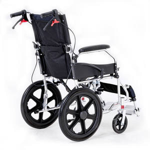 Fauteuil roulant manuel en alliage d'aluminium noir Dongpin pour personnes handicapées, dispositif d'assistance léger et portable pour personnes âgées - Product Image 4
