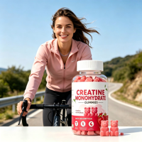 Gummies de créatine avancées et complexes multi-ingrédients, à absorption rapide, saveur fraise, framboise, fruits sauvages et raisin, à base d'aliments entiers