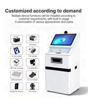 Peralatan layanan Bank Printer kios layar sentuh kustom kios cetak swalayan kios pemindai A4