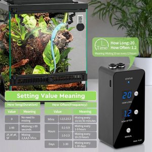 Reptile <span class=keywords><strong>Terrarium</strong></span> brumisateur automatique avec minuterie forêt tropicale Smart Fogger Spray système de brouillard d'eau <span class=keywords><strong>plante</strong></span> Reptile système de brumisation - Product Image 4