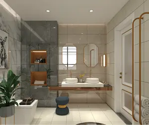 300x600 мм бежевого цвета декоративная настенная плитка для ванной дизайнерская керамическая глазурованная плитка