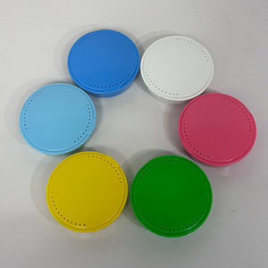 <b>Denture</b> Storage <b>Box</b> Round Portable PP Colored Teeth Retainer Case For Adults - Product Image 2