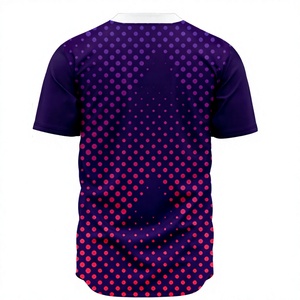 เสื้อเบสบอลเยาวชนขายส่ง พิมพ์ลายตามสั่ง ดีไซน์กระดุมเต็มตัว |   ชุดทีม OEM ระบายอากาศได้ดี ผลิตจากโพลีเอสเตอร์ สำหรับโรงเรียนและชมรมต่างๆ - Product Image 2