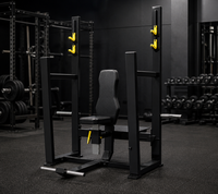 REYK REYK-BQ47 Rack à Squats Commercial en Acier de Grande Taille, Machine d'Entraînement de Puissance, Équipement de Musculation à Charge de Plaques, Gym 150 kg