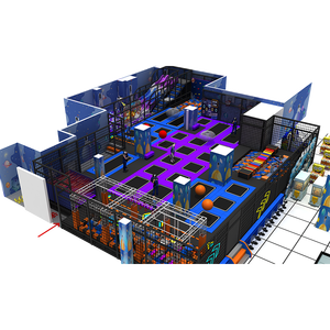 Trampolino per bambini parco trampolino all'aperto con trampolino per giochi di arrampicata con palline oceaniche - Product Image 3