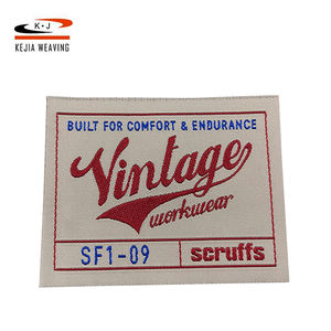 <span class=keywords><strong>Etiquetas</strong></span> de tela damasco tejidas a máquina con logotipo de marca famosa personalizadas al por mayor <span class=keywords><strong>sin</strong></span> MOQ - Product Image 2