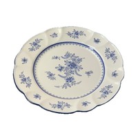 Service de table en céramique motif végétal vintage style français bleu Dae Manor – Cadeau idéal pour une nouvelle maison et un mariage