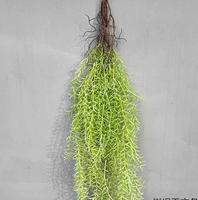 Nouveau Style persan herbe fougère suspendu vignes plantes vertes feuilles tenture murale décoration pour plafond couronnes décoratives Swags