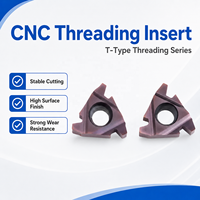 JiuzhouTimes 16ER 16IR CVD Coated HRC45 Carbide Threading Inserts for Steel Stainless CNC Lathe/Turning Machines OEM/ODM
