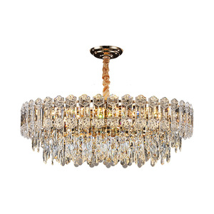 Crystal Chandelier Round Multi Head <b>Led</b> <b>Light</b> For Living Room Dining Room Villa Hall Home Ceiling Lamp E27 Switch Control - Product Image 3