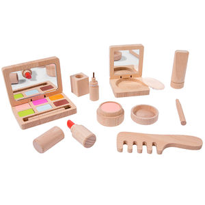 Giocattoli per bambini ragazze finta gioca Kid Make Up simulazione giocattolo in legno bellissimo <span class=keywords><strong>Set</strong></span> di <span class=keywords><strong>trucco</strong></span> per ragazze che vestono cosmetici - Product Image 1