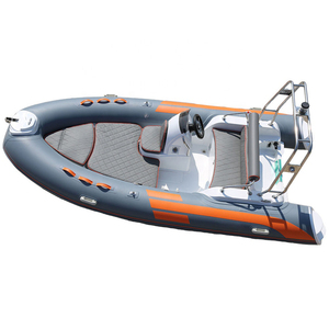 Thuyền cao tốc thể thao RIB Hypalon 4,3m (14ft) đạt chứng nhận CE, thân vỏ sợi thủy tinh, chất liệu PVC, mới, kèm động cơ, sản xuất tại Trung Quốc - Product Image 3