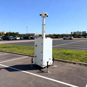 Tour de vidéosurveillance mobile pour le marché européen, pour la sécurité des chantiers, transportable par chariot élévateur, panneau solaire en option - Product Image 5