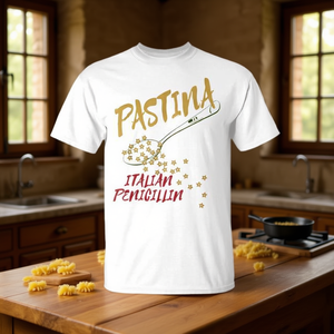 T-shirt Pastina Italian Penicillin bianca girocollo taglia adulto - Product Image 3
