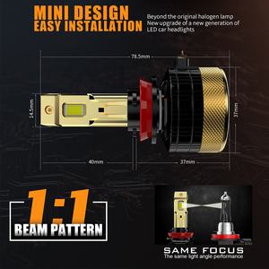 Sunshiny ไฟหน้ารถ LED อัตโนมัติ H11หลอดไฟ H11ไฟต่ำ200W 16000lm กำลังไฟสูงไฟหน้า LED - Product Image 5