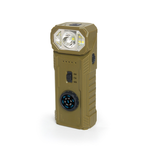 Hand-Cranked Portable <b>Radio</b> with Phone Charger <b>Camping</b> Flashlight LED Lamp SOS Alarm 180 Rotating Head for Outdoor Emergency Use - Product Image 1