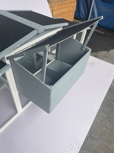 XPT010 Poulailler en bois gris moderne pour animaux de compagnie en plein air ferme maison poulet course pour animaux de compagnie pour jardin poulet course - Product Image 3