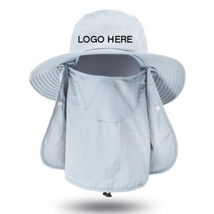 Customize Logo Sunscreen Fishing Hat Removable Mask Neck <b>Protector</b> - Product Image 3