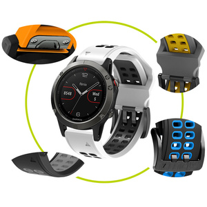 Bracelet en silicone à libération rapide YHQ pour montre connectée <span class=keywords><strong>Garmin</strong></span> 7X 6 6x <span class=keywords><strong>5</strong></span> Plus - Product Image 2