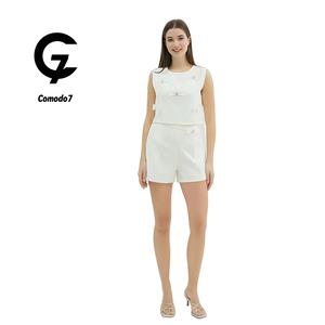 2025 New Solid Casual Women's Two Piece <b>Skirt</b> Sets Luxury Wholesale <b>Summer</b> Breathable Knitting Above Knee Tops Short Comodo7 - Product Image 1