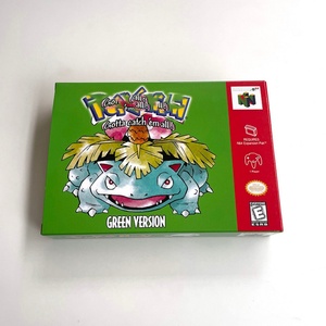 Green Version Blue Red Silver Yellow Crystal Gold Version with Tray Box <b>Game</b> Cartridge for N64 - Product Image 3