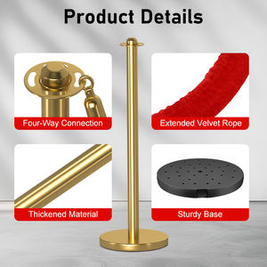 เสาคิวจัดงานแสดงสินค้าลดราคาพิเศษ พร้อมเสื่อแดงและเสาควบคุมฝูงชน - Product Image 3