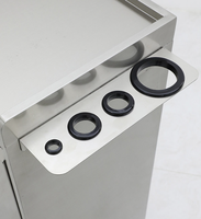 Mueble de Almacenamiento Moderno de Acero Inoxidable con Estantes Abiertos para Productos de Belleza, Cosméticos, Hogar y Oficina