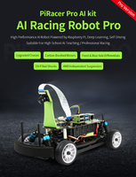 PiRacer Pro, Robot de Carreras de Alta Velocidad con IA, Desarrollado con Raspberry Pi 4, Compatible con el Proyecto DonkeyCar Pro, Proyecto de Código Abierto