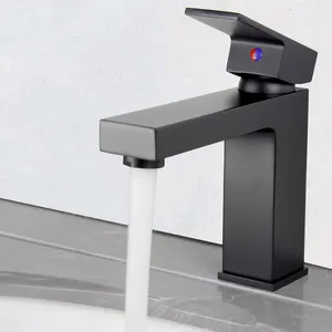 Wc stabding hot cold anti splash matte di lusso nero miscelatore del bacino rubinetto acqua di rubinetto lavello rubinetto