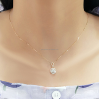 Pendentif en or massif pour femme, collier Style classique, en or véritable, diamant massif, 18K, vente en gros, bijoux chinois, x1418kt