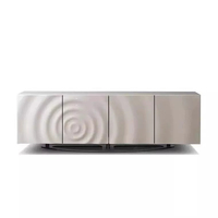 Meuble de salon moderne de luxe léger Shengxuan, console de salle à manger et de chambre à coucher en laiton fait main, armoire haut de gamme durable à panneaux surélevés
