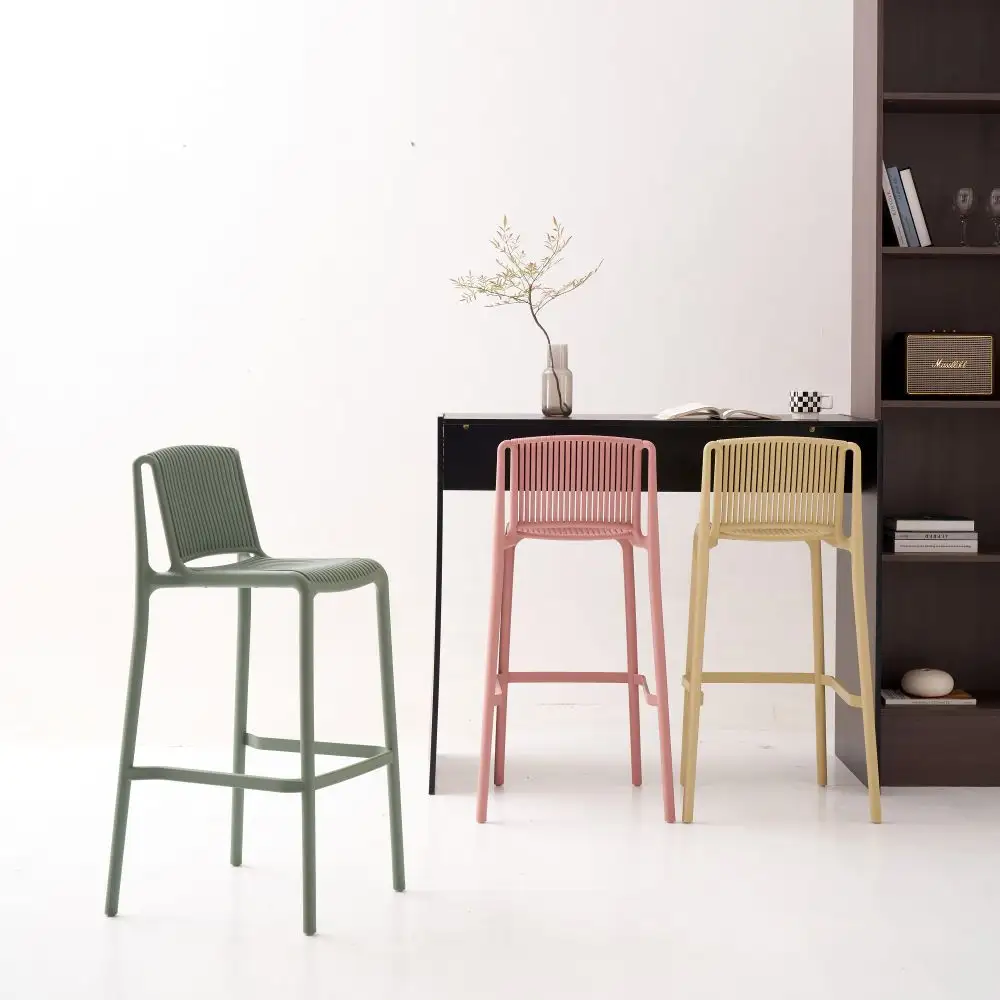 Modern design high stool kitchen bar chairs plastic bar chair for home and commercial