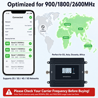 Amplificador Celular Comercial de Tres Bandas de Frecuencia 900 1800 2600 MHz, Amplificador de Señal Móvil para Almacenes, para Comunicación 5G 4G LTE