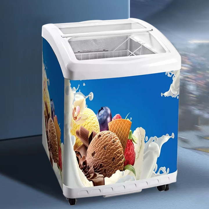 レトロ冷凍庫【サンヨー】アイスクリームステッカー ice ceram｜耐水ステッカー・アイス型 | MIRIN