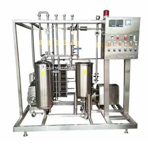 1000L flaş pastörizasyon UHT küçük tünel süt içecek meyve suyu tesisi sterilizatör makinesi fiyat