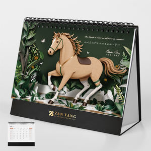 A Dreamlike Journey 2026 Year Of The Horse Triangular Desk Calendar Business Diary <b>Office</b> Notebook <b>Gift</b> Set - Product Image 4