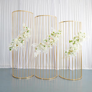 Arco metálico pequeño con acabado electrochapado para decoración de pared floral en celebraciones de bodas, soporte para flores - Product Image 3
