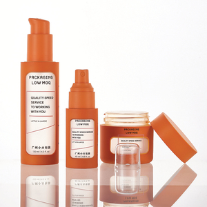 New Double Layer PET Cosmetic Packaging Bottle <strong>Window</strong> Custom Pump Sprayer Sealing Screen Printed Orange Pet Plastic for <strong>Cream</strong> - Product Image 6