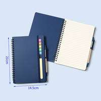 Ensemble de blocs-notes en papier kraft, notes adhésives, blocs-notes réutilisables, bloc-notes spirale avec stylo, ensemble personnalisé, cadeau en gros