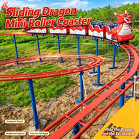 Manège Commercial Extérieur pour Enfants : Mini Montagnes Russes en Acier Dragon Sliding pour Parc d'Attractions – Vente Directe Usine