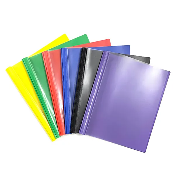 Classeur de présentation personnalisé à 3 griffes couvre-rapports transparents en plastique pour l'école et le bureau.