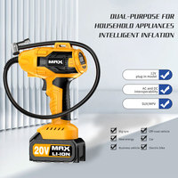 Compresseur d'air de gonflage de pneus sans fil pour batterie 20V Max 150PSI Pompe à air portative à lumière LED avec manomètre numérique