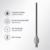 Sonde à pointe plate en carbure de tungstène SD1.0X40mm, filetage M2.5, pièce de rechange pour stylet de mesure d'indicateur de précision pour micromètre